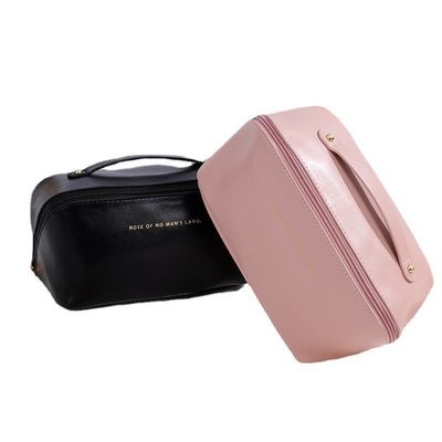 Canvas Cosmetic Bag Waterproof Fashion Travel Storage Woman Makeup Case with Zipper