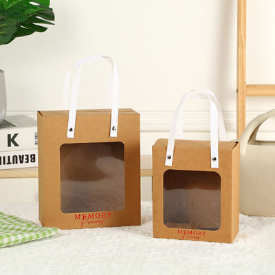 Custom Printed Kraft Handle Paper Bag for Retail Packaging Clothing Shoes Fur Gifts