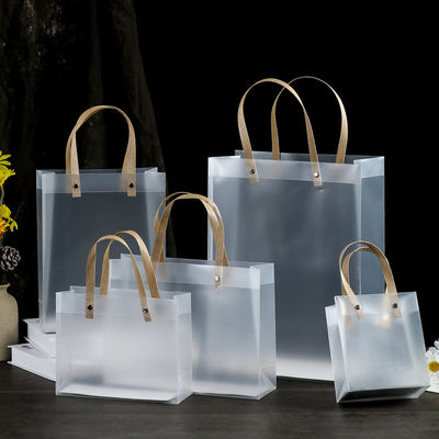 Reusable Transparent Gift Shopping Packaging Bag With Handles Newest Fashinable Style