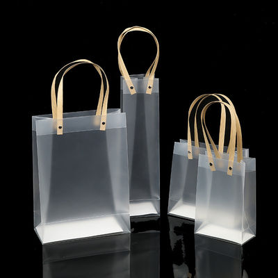 Reusable Transparent Gift Shopping Packaging Bag With Handles Newest Fashinable Style