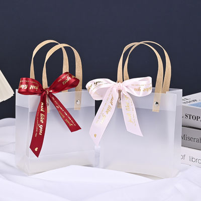 Reusable Transparent Gift Shopping Packaging Bag With Handles Newest Fashinable Style