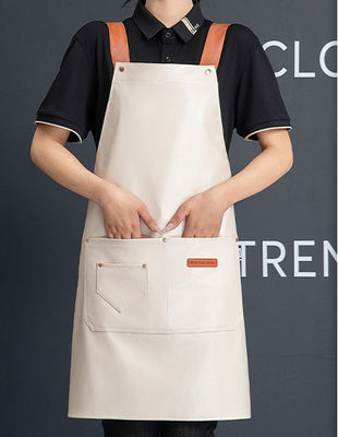Custom Logo Leather Waterproof Chef Aprons for Cafe Restaurants Work Kitchen Item Type