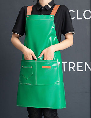Custom Logo Leather Waterproof Chef Aprons for Cafe Restaurants Work Kitchen Item Type