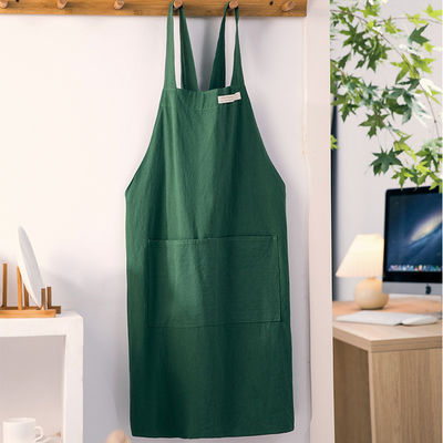 Customized Cotton Canvas Aprons With Pocket for Home Restaurant Bar Cafe Uniform