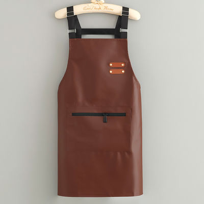 Eco-Friendly Leather Material Multi-function Kitchen Leather Apron for Daily Life Uniform