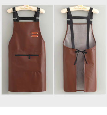 Eco-Friendly Leather Material Multi-function Kitchen Leather Apron for Daily Life Uniform