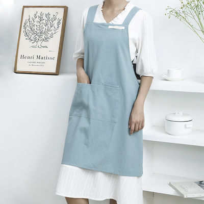 Customized Cotton Canvas Aprons With Pocket for Home Restaurant Bar Cafe Uniform