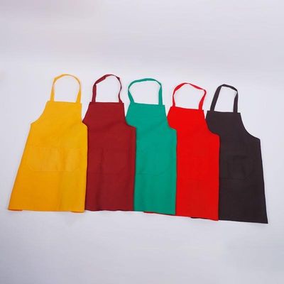 Black Cotton Polyester Waterproof Kitchen Apron for Daily Life Uniform Type Wait Staff