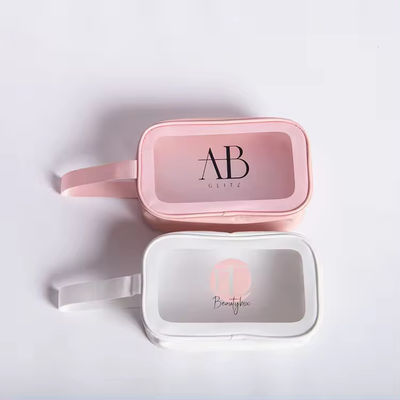 Waterproof Frosted Bag Custom Logo Printed Fashion Cosmetic Bag PVC Bag Makeup Bag