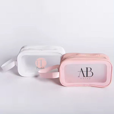 Waterproof Frosted Bag Custom Logo Printed Fashion Cosmetic Bag PVC Bag Makeup Bag