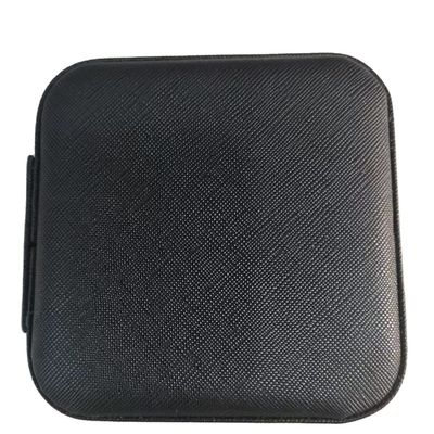 Convenient Custom Logo Leather Carrying Holder Zipper Portable Bag for Jewelry Storage