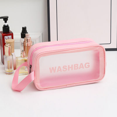 Waterproof Frosted Bag Custom Logo Printed Fashion Cosmetic Bag PVC Bag Makeup Bag