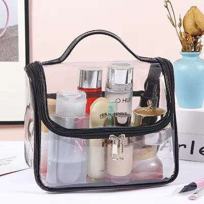 Shopping Clear Transparent Beauty Travel Toiletry PVC Custom Cosmetic Bag for Travel
