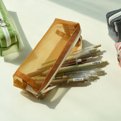 Student Exam Special Pencil Case Transparent Mesh Pencil Bag for Cosmetics Convenience