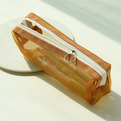 Student Exam Special Pencil Case Transparent Mesh Pencil Bag for Cosmetics Convenience