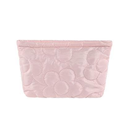 Waterproof Makeup Storage Bag Puffer Quilted Nylon Cosmetic Bag for Travel Toiletries