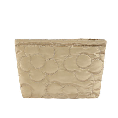 Waterproof Makeup Storage Bag Puffer Quilted Nylon Cosmetic Bag for Travel Toiletries