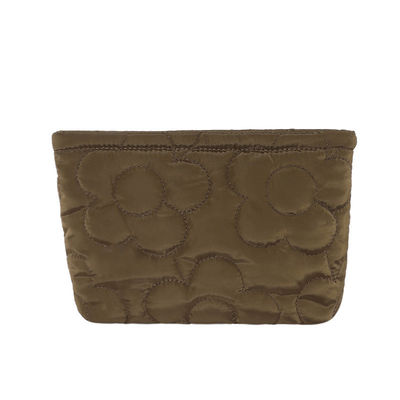 Waterproof Makeup Storage Bag Puffer Quilted Nylon Cosmetic Bag for Travel Toiletries