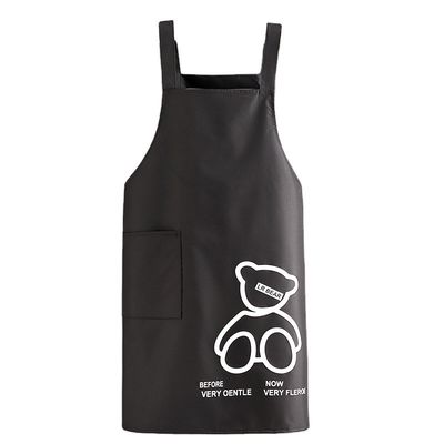 Daily Life Apron with Custom Logo Pockets Waterproof Polyester Cotton Kitchen Chef Apron
