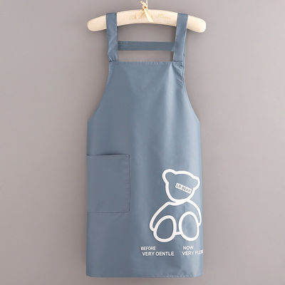 Daily Life Apron with Custom Logo Pockets Waterproof Polyester Cotton Kitchen Chef Apron