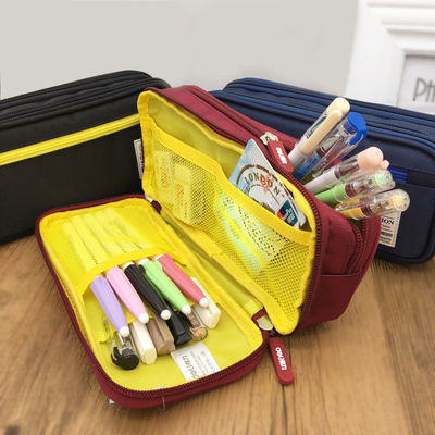Custom Logo Printed Canvas Stationery Bag Perfect for Cosmetics Storage Solutions