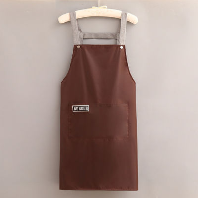 Custom Logo Cotton Polyester Chef Cooking Apron for Daily Life in Cafe Restaurants Kitchen