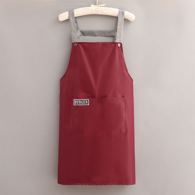 Custom Logo Cotton Polyester Chef Cooking Apron for Daily Life in Cafe Restaurants Kitchen