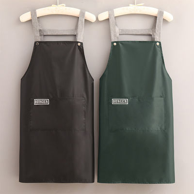 Custom Logo Cotton Polyester Chef Cooking Apron for Daily Life in Cafe Restaurants Kitchen