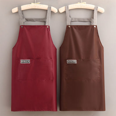 Custom Logo Cotton Polyester Chef Cooking Apron for Daily Life in Cafe Restaurants Kitchen