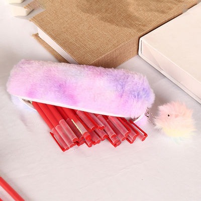 Plush Pen Learning Long Velvet Stationery Bag Girl Heart Large Capacity Pencil Bag