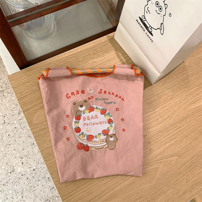 Newest Fashinable Exquisite Bear Embroidery Handbag Mini Tote Cell Phone Bag OEM/ODM