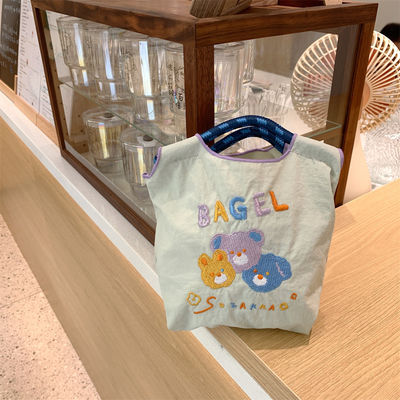 Newest Fashinable Exquisite Bear Embroidery Handbag Mini Tote Cell Phone Bag OEM/ODM