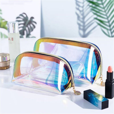Custom Logo Printed Transparent Laser Pvc Waterproof Travel Toiletry Bag for Products