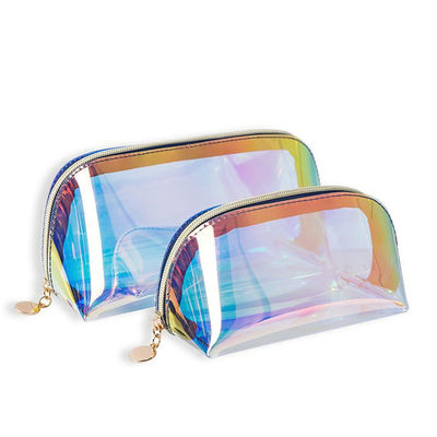 Custom Logo Printed Transparent Laser Pvc Waterproof Travel Toiletry Bag for Products
