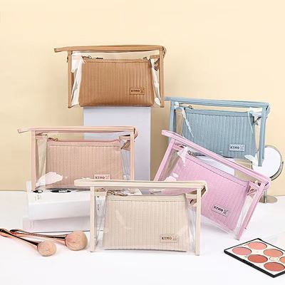 Daily Travel Cosmetic Pouch Custom Leather Makeup Bag for Toiletries and Cosmetics