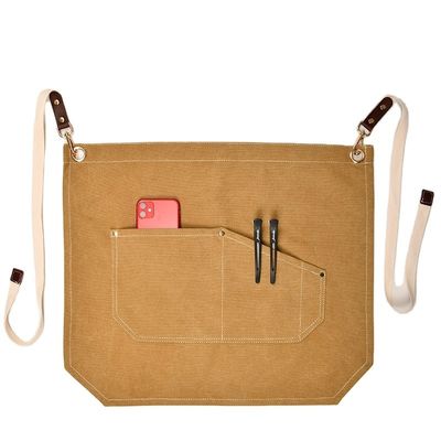 Men Work Apron with Tool Pockets and Customized Color on Half-body Canvas