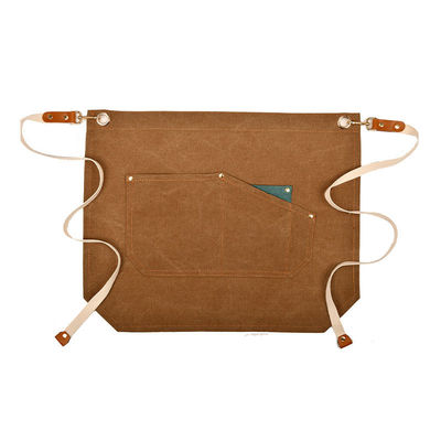 Men Work Apron with Tool Pockets and Customized Color on Half-body Canvas