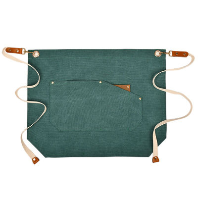Men Work Apron with Tool Pockets and Customized Color on Half-body Canvas