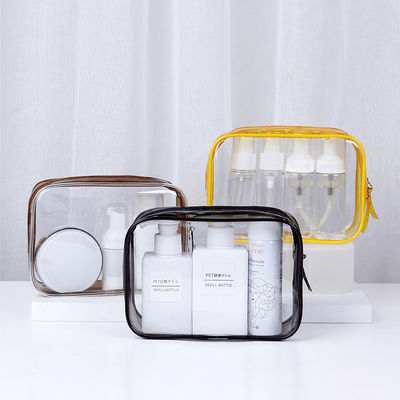 Zipper Closure Clear Waterproof Makeup Pouches for Travel and Toiletry Organization
