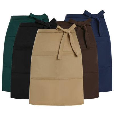 Customized Logo Daily Life Custom Unisex Blank Waiter Waterproof Half Polyester Apron