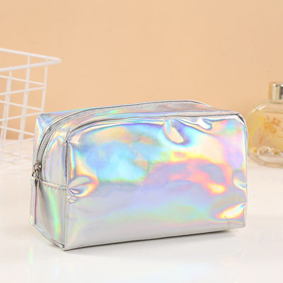 Custom PU Leather Laser Bag Pencil Case Waterproof Brush Pouch Makeup Bag Cosmetic Bags