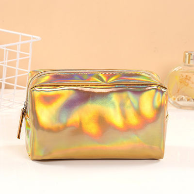 Custom PU Leather Laser Bag Pencil Case Waterproof Brush Pouch Makeup Bag Cosmetic Bags