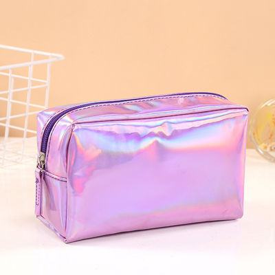 Custom PU Leather Laser Bag Pencil Case Waterproof Brush Pouch Makeup Bag Cosmetic Bags