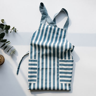 Custom Logo Printed Cotton Apron Professional Canvas Waiter Uniform Apron for Women