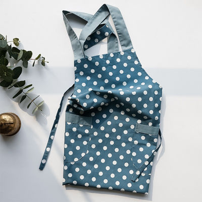 Custom Logo Printed Cotton Apron Professional Canvas Waiter Uniform Apron for Women