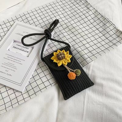 Woven Bag Flower Shoulder Crossbody Women's Bag for Customized Color and Beach Vacation