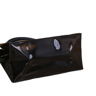 Clear Transparent Holographic Pvc Gift Iridescent Tote Cosmetic Bag with Laser Handle