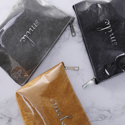 Custom Logo Print Zipper Storage Bag Luxury Commercial Dupont Toiletry Bag for Daily