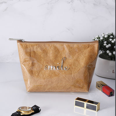 Custom Logo Print Zipper Storage Bag Luxury Commercial Dupont Toiletry Bag for Daily