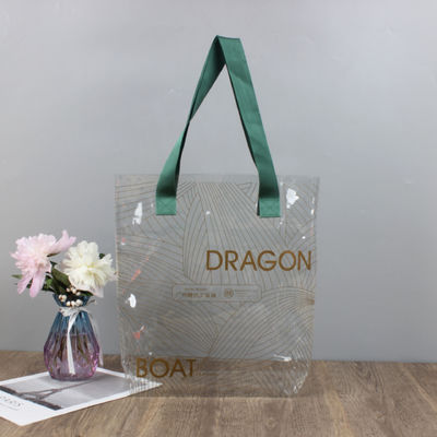 Newest Fashionable PVC Clear Duffle Bag With Logo Zipper for Shopping and Beach